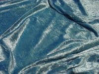 Crushed Velvet Velour Fabric Material - TURQUOISE